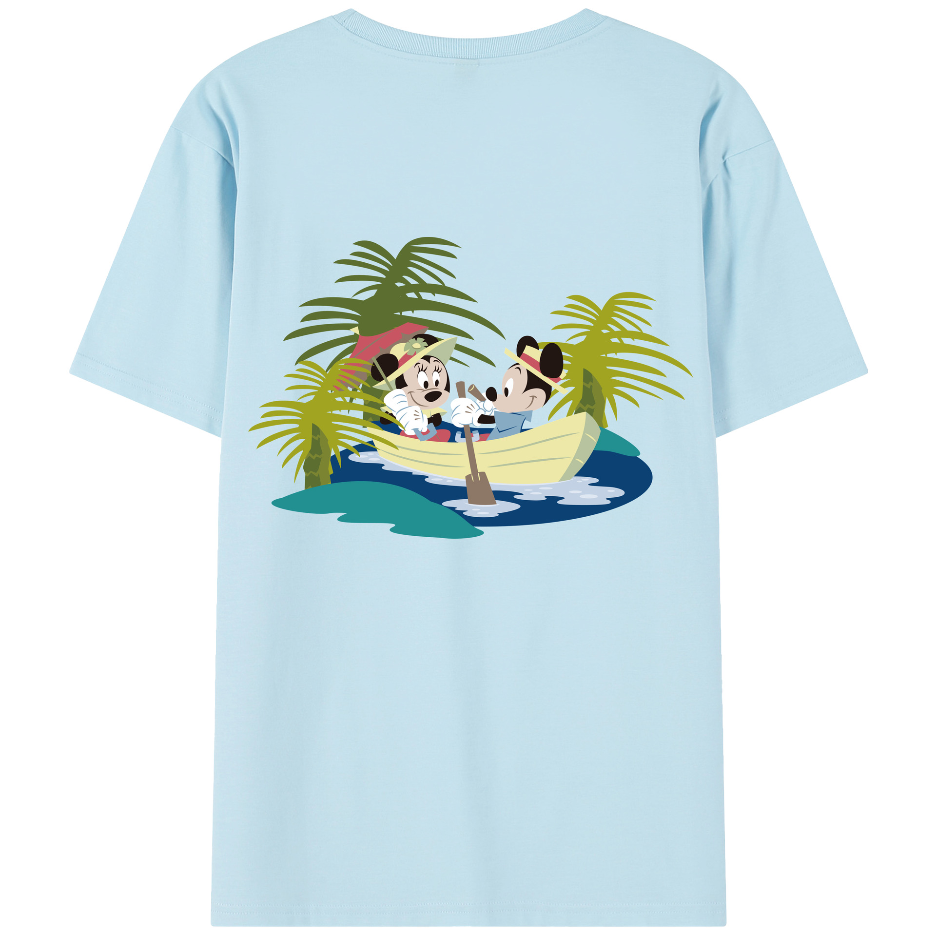 （画像用） ミッキーマウス Mickey Mouse 綿100％半袖Tシャツ（背面プリント）